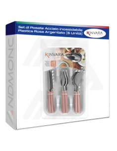 Set di Posate Acciaio inossidabile Plastica Rosa...