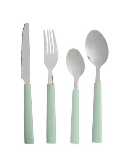 Set di Posate Verde Argentato Acciaio inossidabile Plastica (6 Unità)