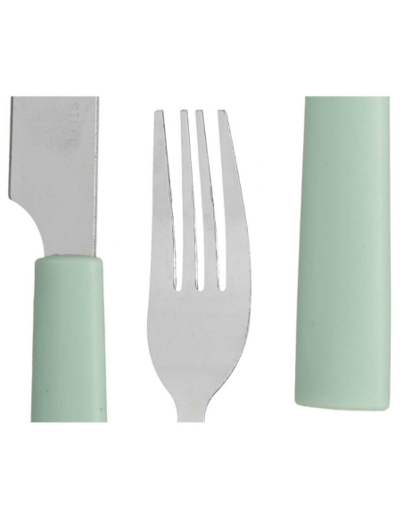 Set di Posate Verde Argentato Acciaio inossidabile Plastica (6 Unità)