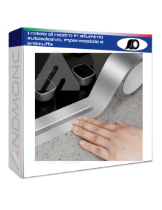 1 rotolo di nastro in alluminio autoadesivo, impermeabile...