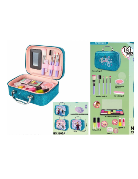Set di trucco per bambini per ragazze, 14 pezzi