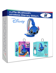 cuffie Bluetooth wireless Disney Stitch, blu e rosa