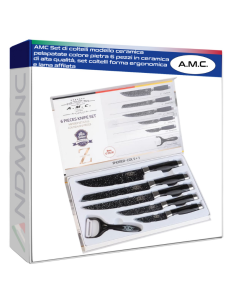 A.M.C. Set di coltelli modello ceramica pelapatate, 6 pezzi