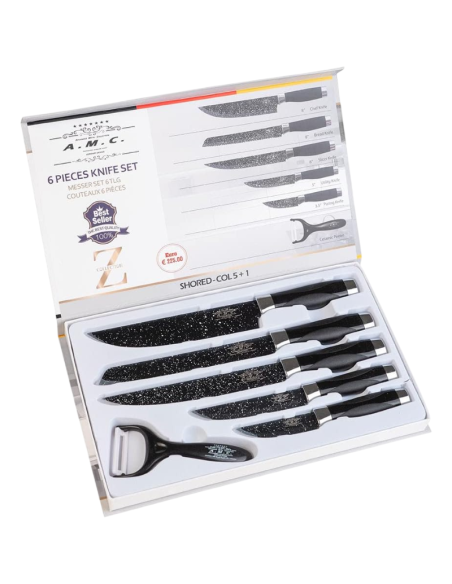 A.M.C. Set di coltelli modello ceramica pelapatate, 6 pezzi