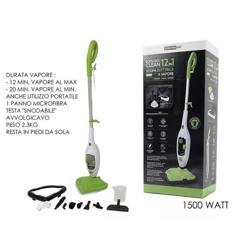 Dictrolux Scopa Elettrica a Vapore Igienizza...
