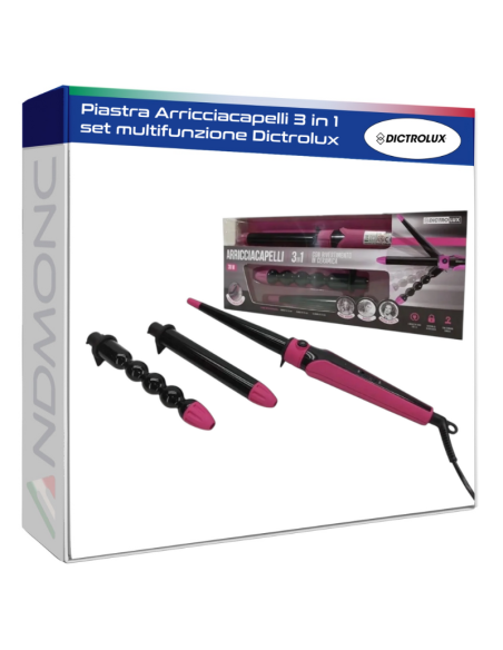 Piastra Arricciacapelli 3 in 1 set multifunzione Dictrolux