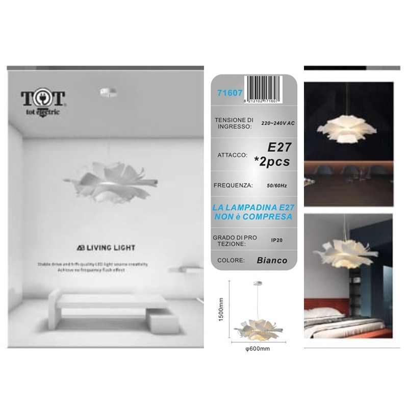 LAMPADARIO FIORE E27_5 art. 71607