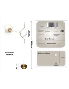 LAMPADA DA TERRA ORO_6 art. 33894 2