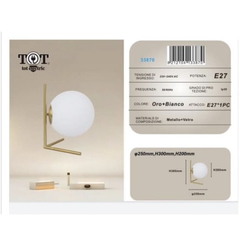Lampada Da Tavolo Ramo Con Sfera_7 art. 33870