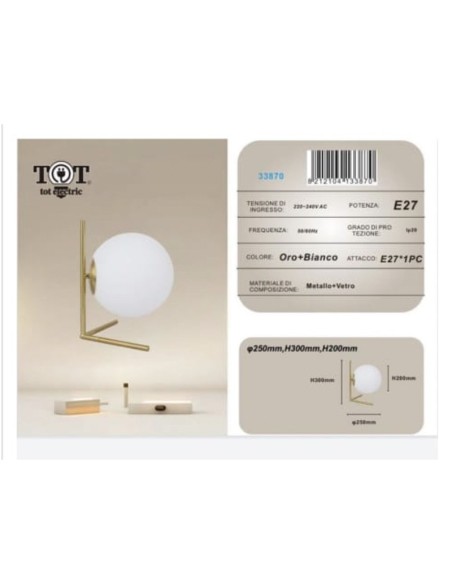 Lampada Da Tavolo Ramo Con Sfera_7 art. 33870