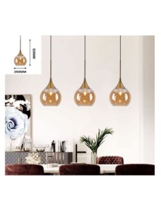 LAMPADARIO A SOSPENSIONE sfere ambra_9 art.v720-amber 2
