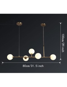 Lampadario oro moderno a sfera in vetro_12 art.v713 2