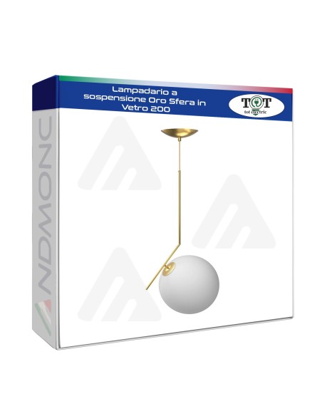 Lampadario a sospensione Oro Sfera in Vetro_13 art.v711-200mm