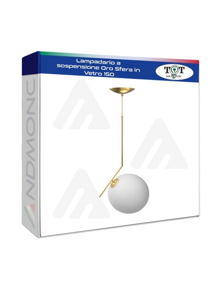 Lampadario a sospensione Oro Sfera in Vetro_14 art. v711-150mm