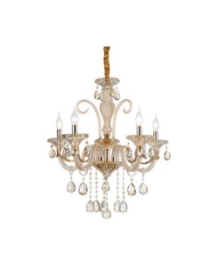 LAMPADARIO BAROCCO IN VETRO DORATO_21 art. 8676-5 2