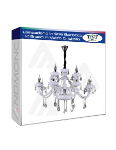 Lampadario Classico in Stile Barocco con 12 Bracci in...