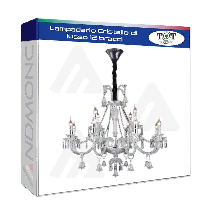 Lampadario Cristallo di lusso 12 bracci_29 art....