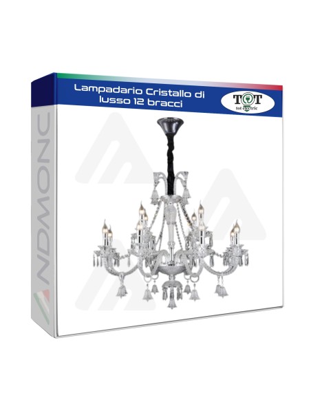 Lampadario Cristallo di lusso 12 bracci_29 art. v706-12