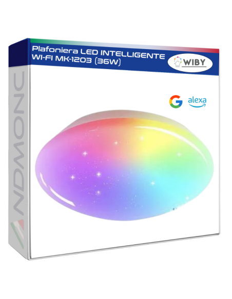 Plafoniera LED INTELLIGENTE WI-FI MK-1203 (36W) - wiby
