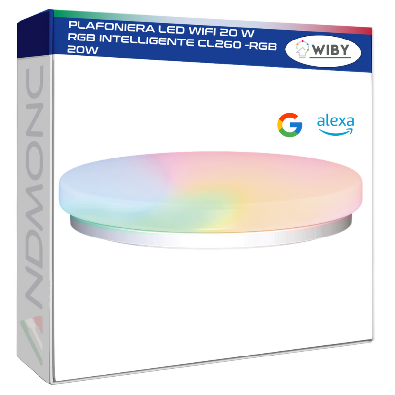 Plafoniera LED WIFI 20 W RGB INTELLIGENTE CL260...