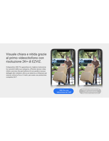 DB2 Pro - Ezviz Kit Videocitofono alimentato a batteria