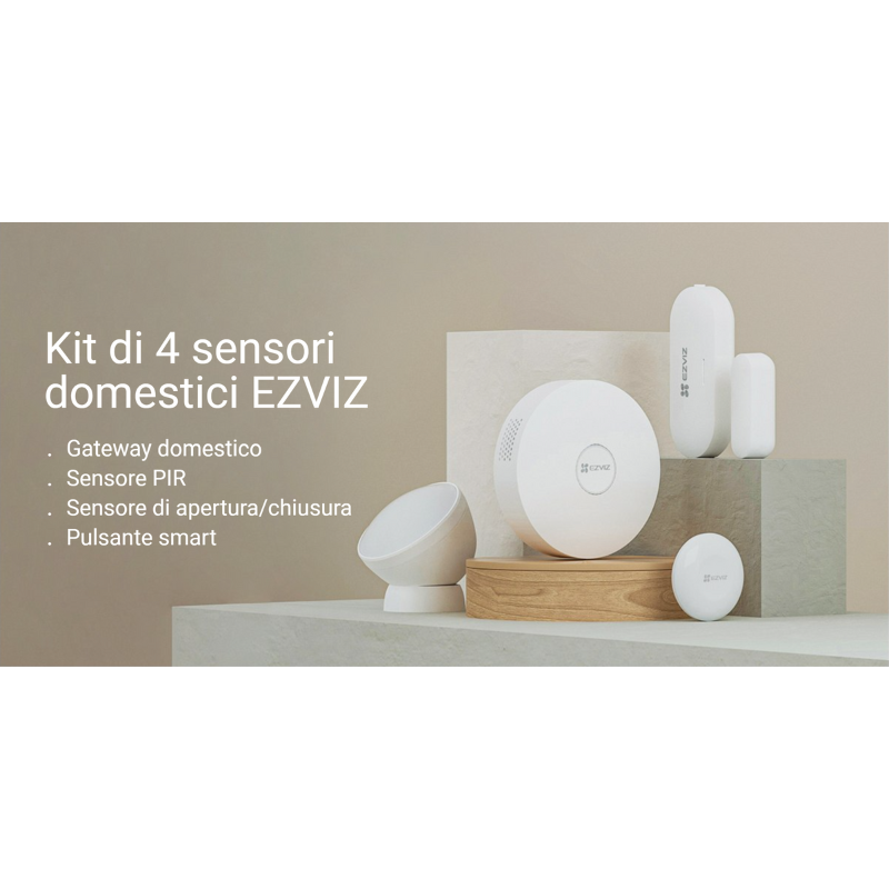 Kit di 4 sensori domestici - ezviz antifurto,...