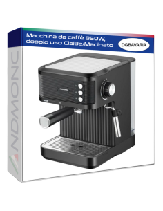 Macchina da caffè 850W, doppio uso Cialde/Macinato...