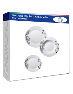 Servizio 18 piatti Magnolia Porcellana