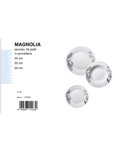 Servizio 18 piatti Magnolia Porcellana 2