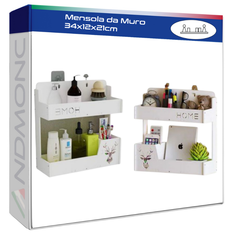 Mensola da Muro 34x12x21cm