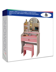 Mastro Bianco Consolle Luxeva Con Specchio LED Colore...