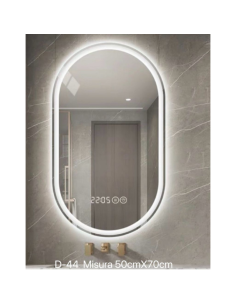 Specchio da Parete con luce calda-fredda 50x70cm 2