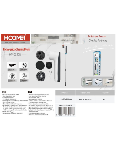 Spazzola elettrica per Pulizia HM-2350B