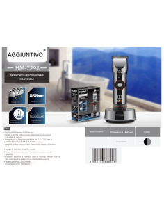 Tagliacapelli Ricaricabile HM-7298, autonomia 7 ore! 2