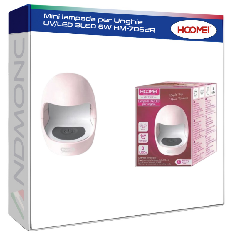 Mini lampada per Unghie UV/LED 3LED 6W HM-7062R