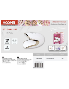 Mini lampada UV per unghie  3LED 12W HM-7128W 2