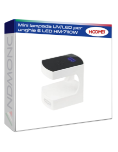 Mini lampada UV/LED per unghie 6 LED HM-7110W