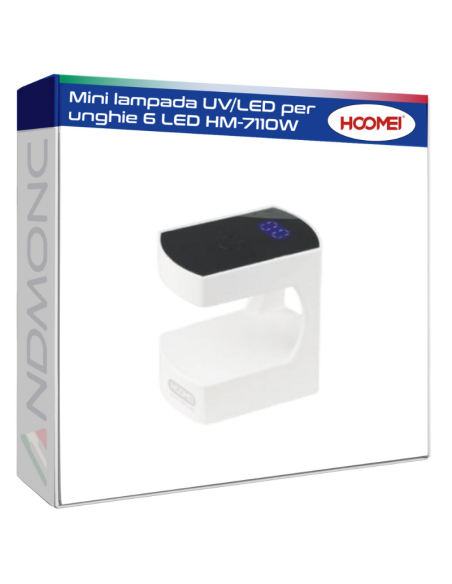 Mini lampada UV/LED per unghie 6 LED HM-7110W