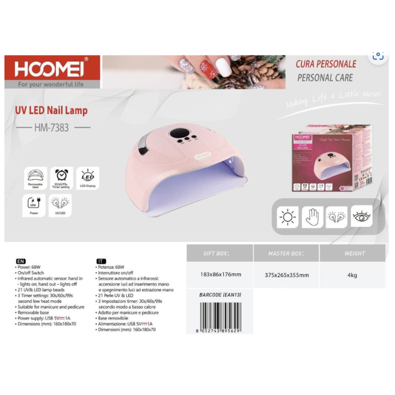 Lampada UV LED per unghie 68W HM-7383