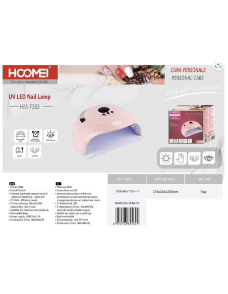 Lampada UV LED per unghie 68W HM-7383