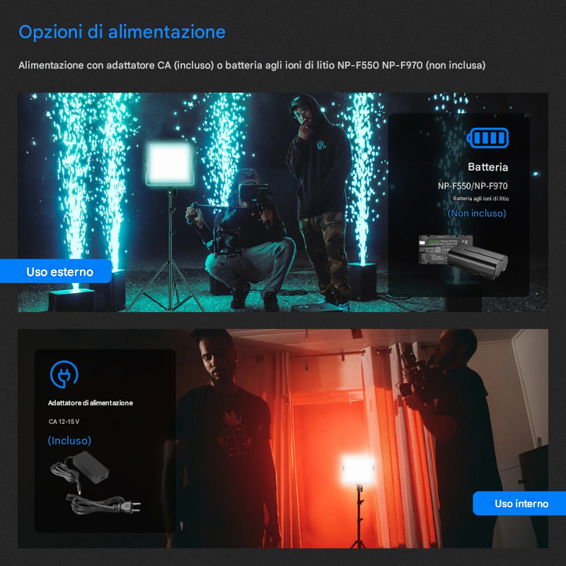 NEEWER Kit Luce Video LED RGB660 PRO da 2 Pezzi