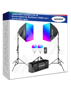 NEEWER NK800 Kit di illuminazione Softbox RGB con...