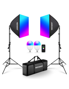 NEEWER NK800 Kit di illuminazione Softbox RGB con... 2