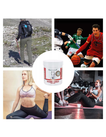 Kräuterhof Balsamo di Cavallo, riscaldante, extra forte, gel massaggiante, 100ML