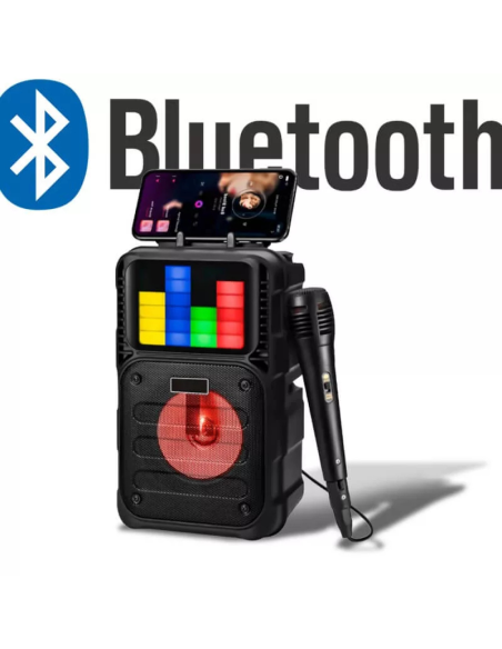 Mulin KP-558 Altoparlante Bluetooth Karaoke Portatile con Microfono Incorporato - 5W, Batteria 1200mAh