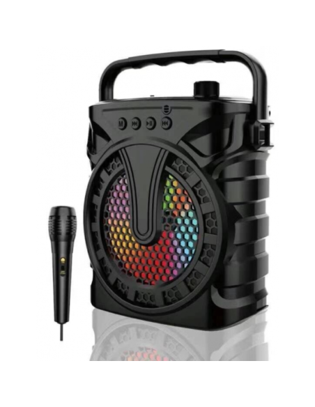 MU ZQS6127 BT USB AX Cassa karaoke Bluetooth DJ Party Speaker 8W luci LED