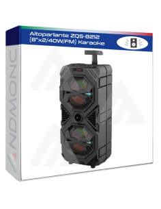 Altoparlante ZQS-8212 (8"x2/40W/FM) Karaoke