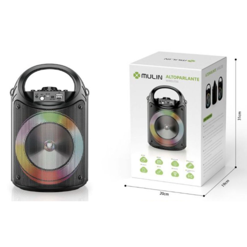 ZQS-6122 Altoparlante portatile multifunzionale...