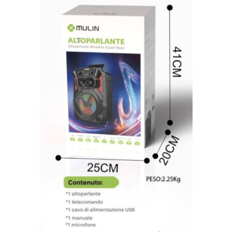 Altoparlante Bluetooth Portatile Ricaricabile...