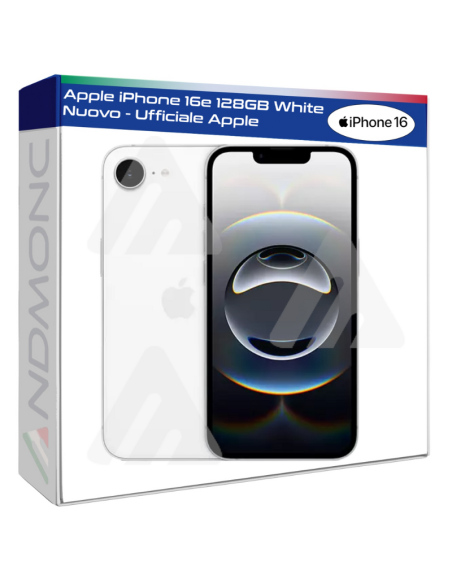 Apple iPhone 16e 128GB White Nuovo - Ufficiale Apple